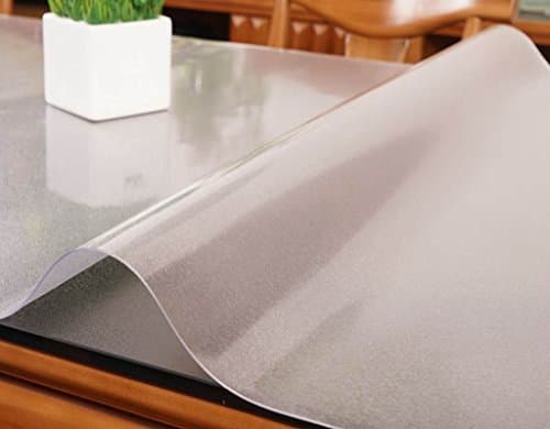 JCRNJSB® Tablecloth, Full Size Thicker 1.5mm PVC Soft glass Waterproof Anti-hot Wash away Transparent Coffee table Crystal plate Dining table Washable and easy to care ( Color : #2 , Size : 80x80cm )