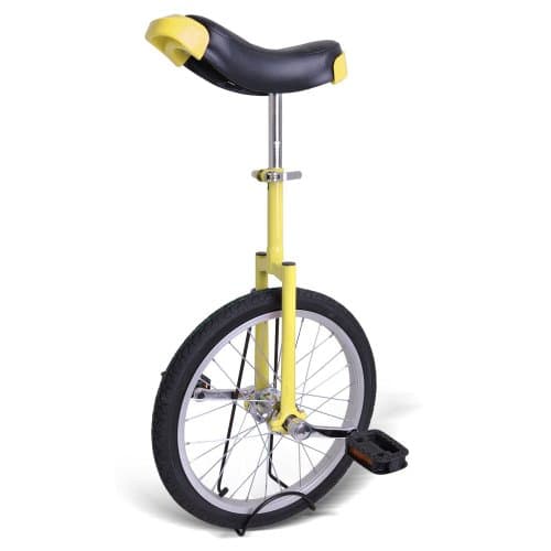 20" Unicycle With Chrome Plated Wheel (Yellow)