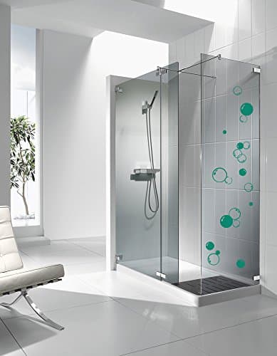 58 Bubbles Wall Bathroom Window Shower Tile Decorations Stickers Car Kids Decals (TURQUOISE)