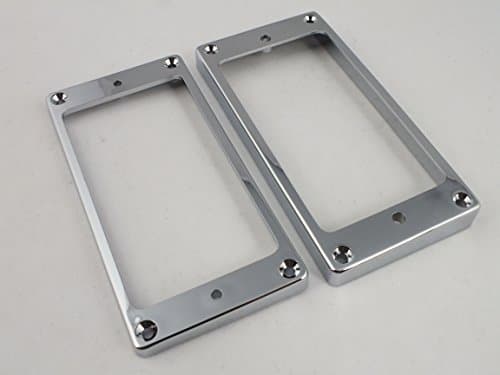 HUMBUCKER Flat based Neck or Bridge Pickup Surrounds Chrome or Gold (5-7 & 7-9mm, CHROME)