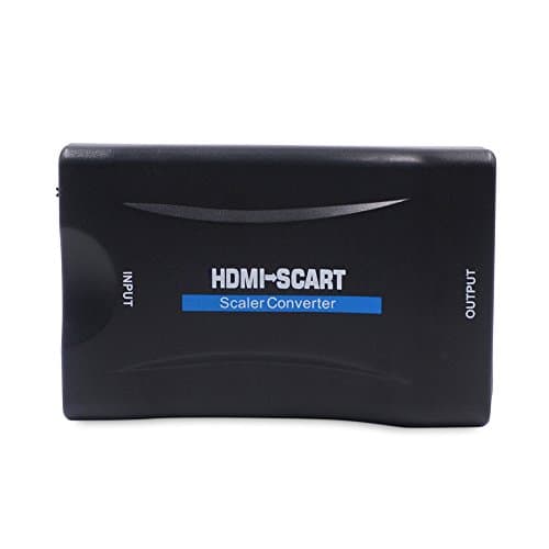 HDMI to Scart Converter HDMI input SCART output Composite video HD stereo audio adapter with USB charging cable for SKY HD Blu-ray DVD APPLE TV PS3 (Not for 4K devices)