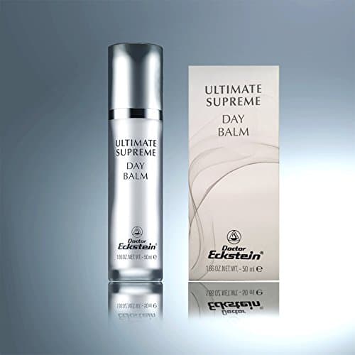 'Doctor Eckstein Organic Cosmetics Supreme Ultimate Day/Night Highly Effective Anti-Ageing Day Balm Intensive Care Wrinkles Suitable for all skin types Compatible With Luxury Care Superb for Silky and Smooth Feel Dermatologically Tested – "Very good results Supporting the Regeneration of Mineral Oil – Silicone Oil, Colours, Perfume Oils, Etherischen Oil and Animal Ingredients. «ULTIMATE SUPREME DAY BALM»