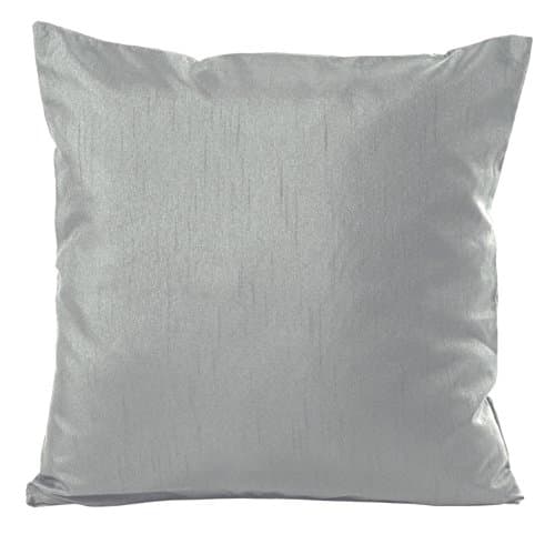 Decorative Cushion Cover Silky Gloss Plain Decorative 40 x 40 cm / 50 x 50 cm / 60 x 60 cm Choice of Colour #1322, Polyester, silver grey, 40x40