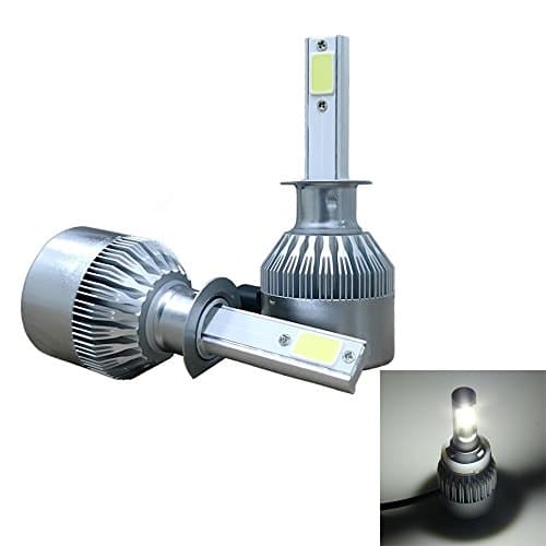 High quality lights, 2 PCS C9 H1 36W 3800 LM 6000K Waterproof IP68 Car Auto LED Headlight with 2 COB LED Lamps, DC 9-36V