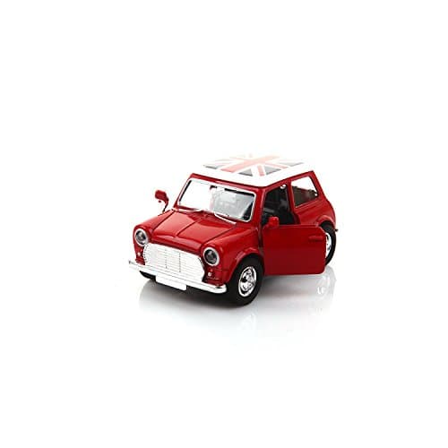 Toy Diecast Car Play Vehicles, Pull Back Action with Lights and Sounds 1:38 - iPlay, iLearn (Red-3)