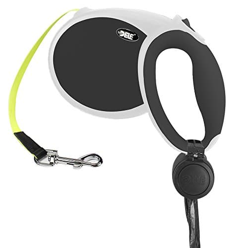 Cindakksy Retractable Dog Leads Leash 7m 23ft With Push Button, Extra Long Dog Cat Retractable Leash for Small Medium Large Dogs Cats Up to 80lbs with a Free Dispenser Box for Dog Waste Bags BLACK