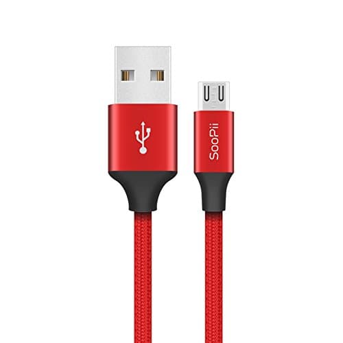 Original Micro USB Cable for Android Samsung, Lenovo, Xiaomi, Motorola Moto G, ASUS, Sony, Honor, Intex, and All Other Mobile Devices and Tablets. - Length - 1.2 Meter, 2.1A Output, red