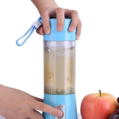 USB Electric Fruit Juicer Cup Bottle Vegetable Juice Extractor Squeezer Milkshake Smoothie Maker Blender , blue