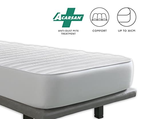 Tural – Anti-dust mite Quilted Mattress Protector. Small Single Size 80x200cm