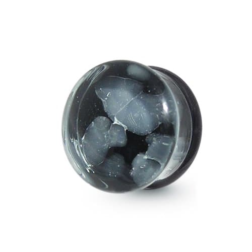 High Quality Pyrex Glass – Ear Plug (Pebble Pyrex Glass Double Flared Ear Plug) in a unique design with excellent colour Intensity For A Comfortable