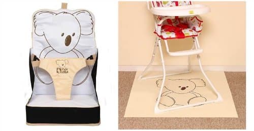 Pipsy Koala BUNDLE On the Go Booster Seat & Highchair Splash Mat 90 x 90
