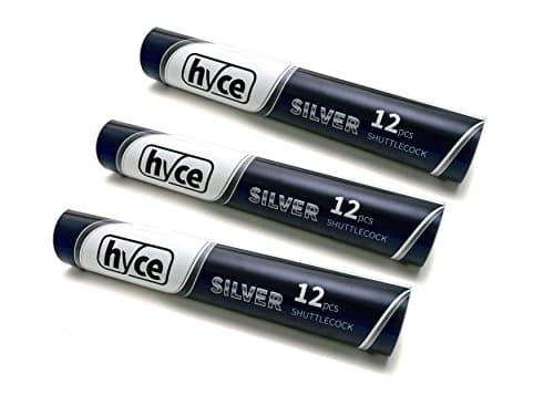 Hyce Silver Badminton Feather Shuttlecock (36 Balls) Durable Practice Grade Natural Shuttlecock 3 Rolls)