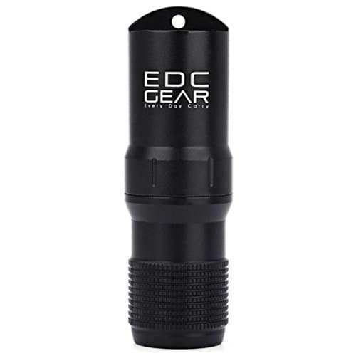 HOCHII EDC Survival Waterproof Pill/Match Case Box Container w/O-Ring Outdoor Hiking Emergency Gear travel kits Tool (Black)