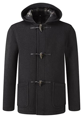 Mens Short Duffle Coat -- Charcoal -- 46