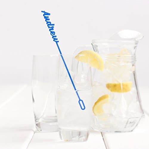 Personalised Drinks Stirrer - Drinks Swizzle - Drink Stick - Drink Cocktail Party .s. Blue