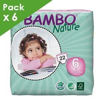 BAMBO NATURE Maxi-X-Plus 6 - Baby from 16 to 30 kg - Box of 132 diapers