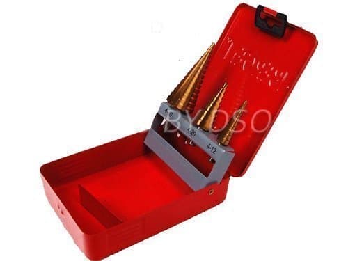 BERGEN Professional 3 Pc HSS Steel Step Drill Set 4-30mm Titanium Coated BER2533