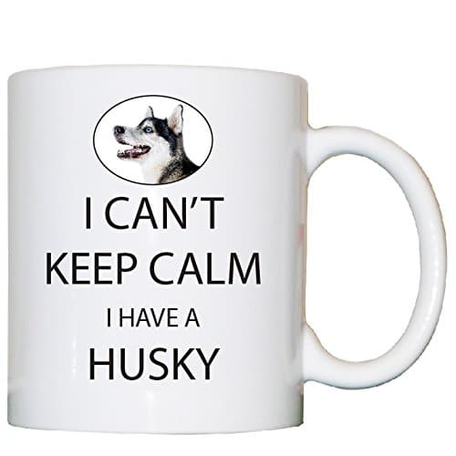 I Can't Keep Calm I Have A Husky - Mug with Matching Coaster (B - Mug Only)