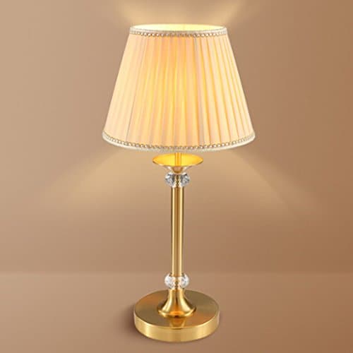 Copper table lamp living room table lamp bedroom table lamp studytable lamp copper cloth cover table lamp vintage copper table lamp table lamp brass 31*53cm 12*21inch A+ ( Color : Brass-31*53cm )