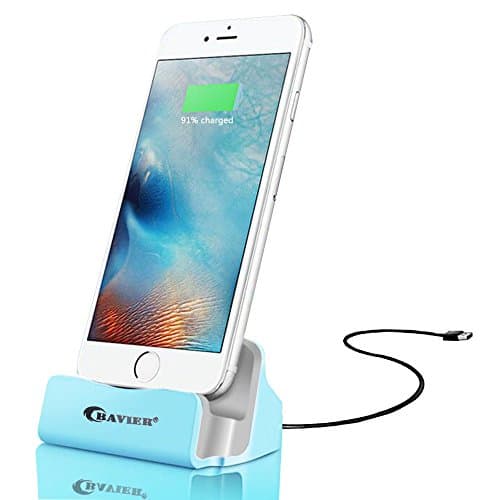 iPhone Charger Dock,BAVIER® iPhone Desk Charger,Charge and Sync Stand for iPhone 7 iPhone 6 iPhone 6s plus/5S,iPhone Charger Station,Charge cradle,desktop iphone charger (Ip blue)
