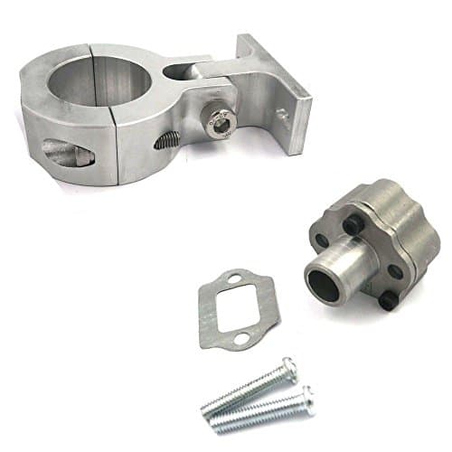 Silver Universal motor mount & 32mm reed valve air intake for 2 stroke engine