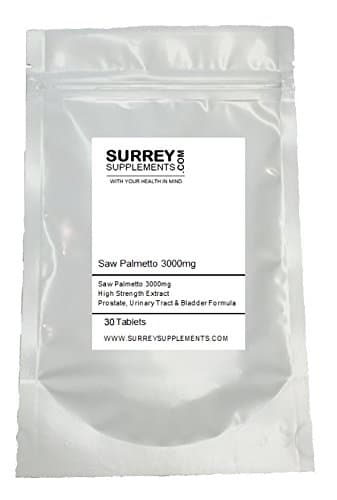 High Strength Saw Palmetto 3000mg Tablets Effective Prostate and Bladder Support (30)