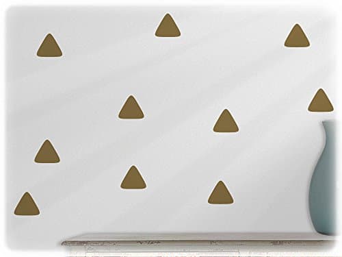 wallfactory - wall decal - 20 high-quality Triangles in gold