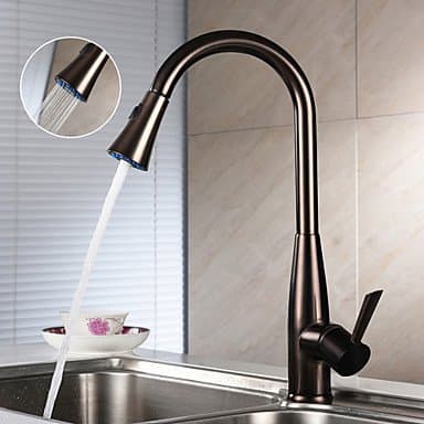 Oil and copper single handle single hole kitchen faucet , coffee