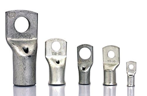 Hyfive Copper Tube Terminals Battery Cable Ends With Eyelets 35 mm Cable 8 mm Bore 10 Pack