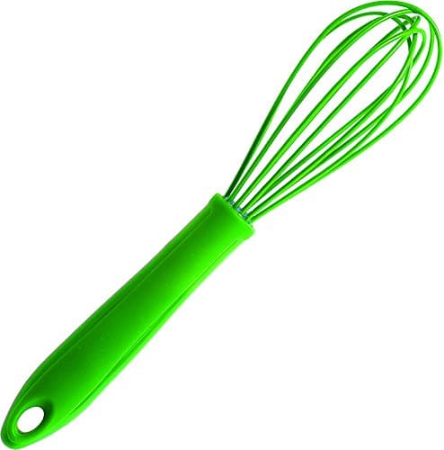 Whisk Small 22 cm Green Silicone Corner Flower Edition