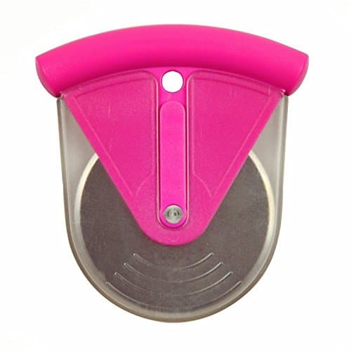 Pizza Cutters Wheels Stainless Steel Blade Round Sharp Cutter with Plastic Handle Handheld Pizza Slicer Wheel Sharpner Knife With Protective PP Cover for Home, Pizza Lovers (Rose)