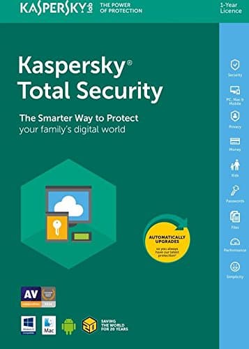 DOWNLOAD Kaspersky Total Security 2018 - 1 Device - 12 Month Subscription Most Comprehensive Internet Security & Antivirus Software - All Windows, Android + Mac - READ DESCRIPTION FOR INSTRUCTIONS