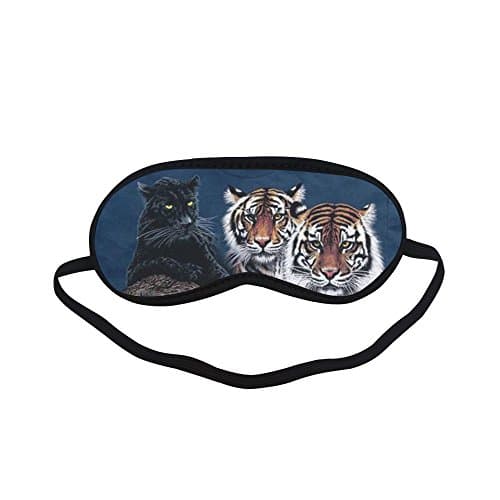 ATEM071A Black panther & Tiger Eyes Sleeping Mask Blindfold Soft Padded Eye Sleep Masks Travel Relax