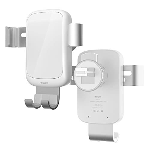 Piware One Hand Operation Wireless Car Mount Charger, Gravity Auto Lock, Fast Charging for iPhone X/8/8 Plus, Samsung Galaxy S9/S9 Plus/S8/S7, Note 8/5 & Qi Enabled Devices