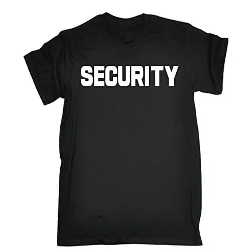 JNR Workwear Men's SECURITY (FRONT AND BACK) (3XL - BLACK) LOOSE FIT T-SHIRT