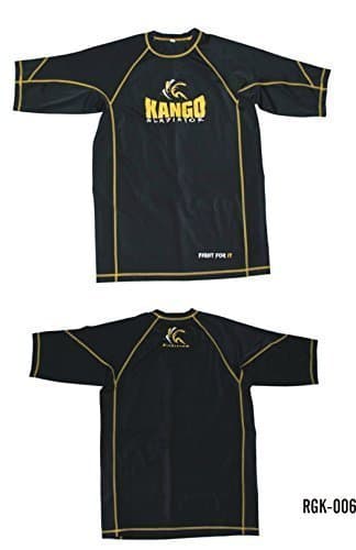 Kango MMA Men's Rush Guard Long & Short sleeve Muay Thai boxing UFC Top Mens T Shirt Compression Gym Wear (RGK-006, Large)
