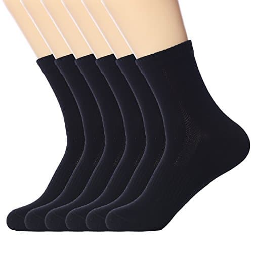 Mens 6 Pairs Cotton Rich Ankle Socks