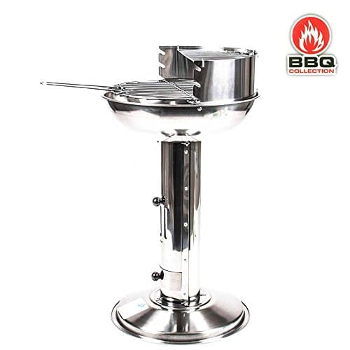 Exclusive a column with 3 Heat Settings – 40 cm – Stainless Steel BBQ Tower Barbecue with Air Draught For Adjust The Ventilation System of the Flame of Usable Round Barbeque Grill with Charcoal, Charcoal and Wood Ideal for Picnic Garden, Patio, Balcony – 16063