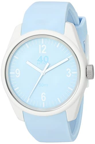 40Nine Men's 'BASIC' Quartz Plastic and Silicone Casual Watch, Color:Blue (Model: 40N4.4M)