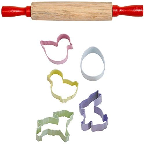 FlavorTools Kids Vibrant Colorful Easter Egg Cutter Gift Set (5-Piece)