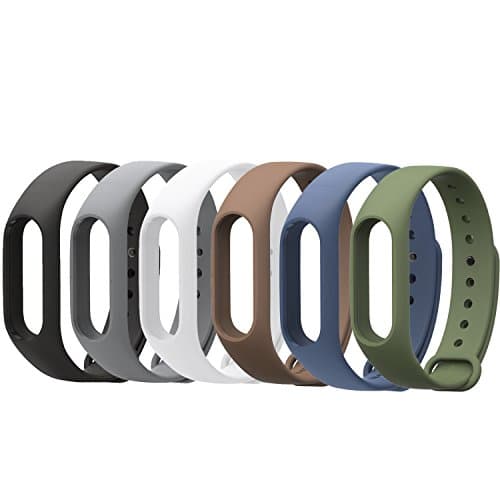 Yincol Smart Mi band 2 Replacement Bracelet Wrist Strap + Screen Protective Film Sets for Xiaomi Mi Band 2 Smartband Fitness Activity Tracker (Pack-A1)