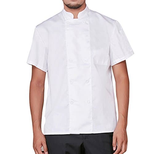 TopTieUnisex Short Sleeve Chef Coat Jacket