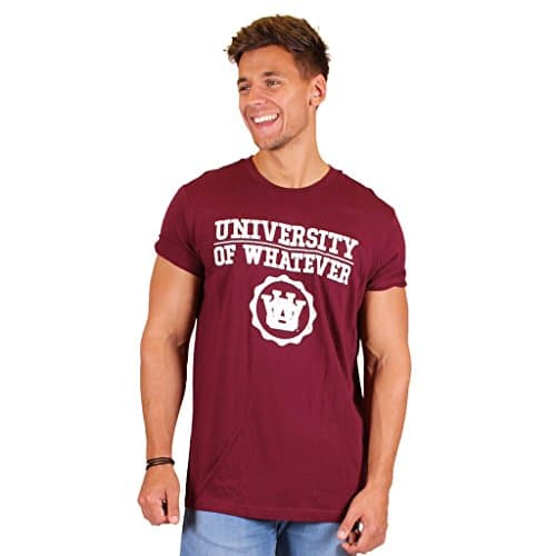 University of Whatever Lazy Range Throw on Men's Cotton Tshirt - MAROON X-Large