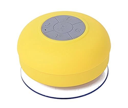 MOKE Mini Wireless Waterproof Bluetooth 3.0 Handsfree Portable Mic Shower Speaker (Yellow)