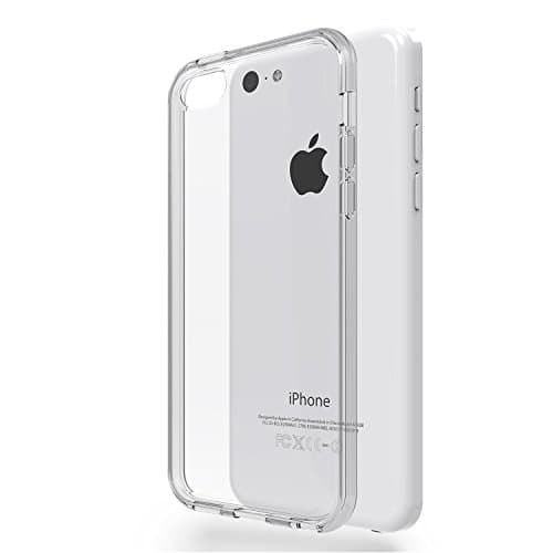 Azorm iPhone 5C Case, Crystal Edition Thin TPU Phone Cover with Ultra Clear HD Screen Protector, Microfiber Cloth, Anti-Slip and Anti-Scratch - Transparent (Silicone)