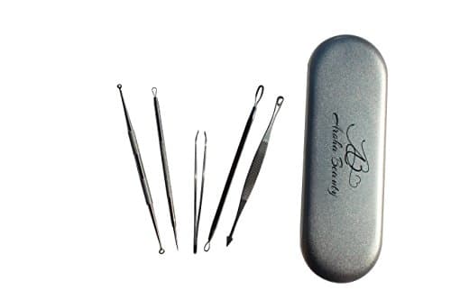 Aroha Beauty Blackhead And Comedone Acne Extractor Set, Specially Designed Blackhead, Pimple, Acne, Spot, Whitehead, Pore, Blemishes, Zits Remover Tool Kit Set, Tweezer Blackhead Removal Tools