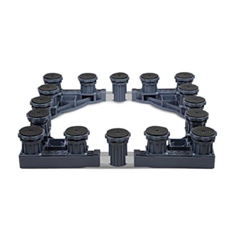 Qiangzi Adjustable Base Stand Washing Machine Universal Appliance Roller Trolley Stainless Steel Special Adjustable Base 16 Feet 1000kg Load for Bathroom Kitchen