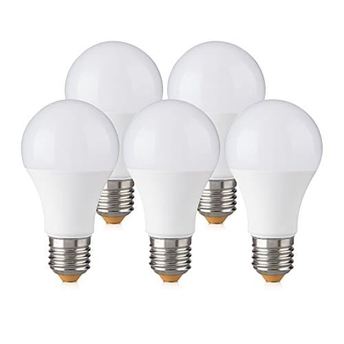 E27 LED Bulb 10 W (Equivalent to 60 W), 5 Pack, Cool White 6000 K 830 lm – Not Adjustable – Instant-On – barcelonaled K _ B1358 – 2-bf