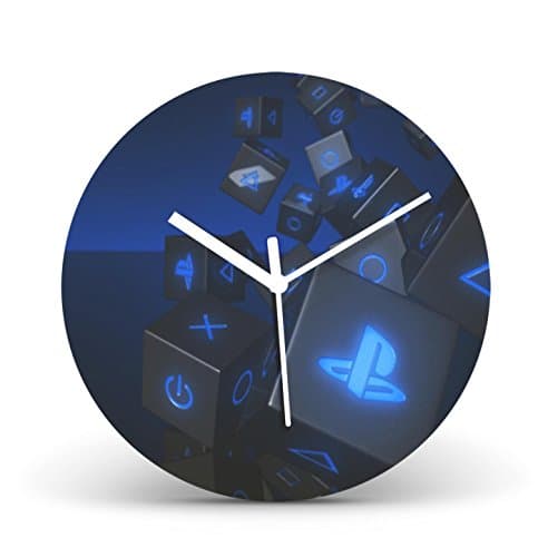 Playstation 12" LP Vinyl Record Wall Clock Gift Present Gaming Great for Living Rooms, Kitchens and Bedrooms