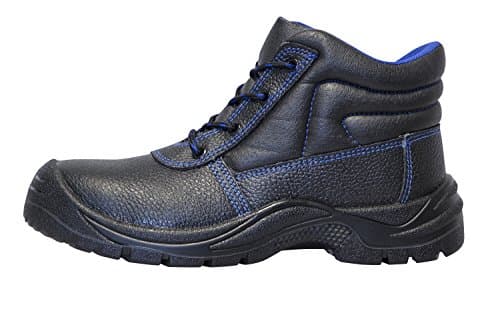 Men's Work Safety Shoes S3 SRC Leather, Boots boots for comfort, black boots men lightweight - Steel cap + steel soles - Size 3,5 - 12,5